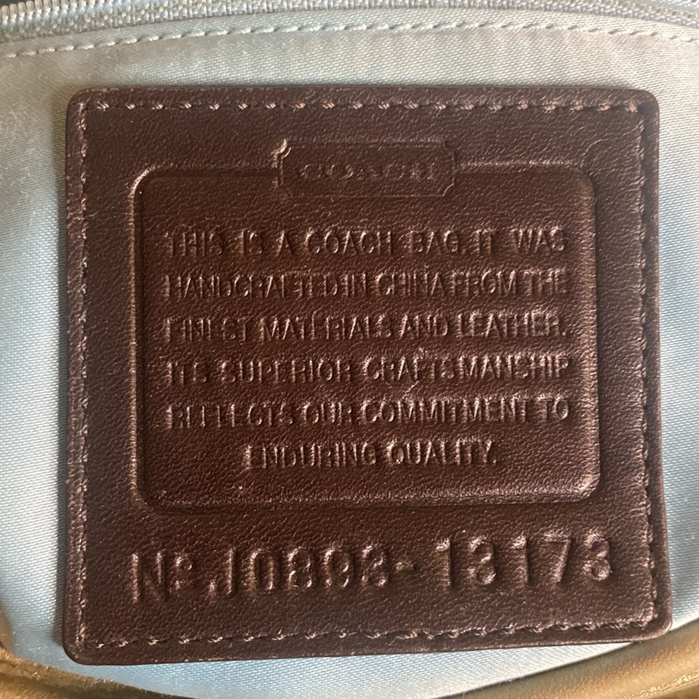 Coach Metallic Gold Leah Tote - Picture 9 of 16